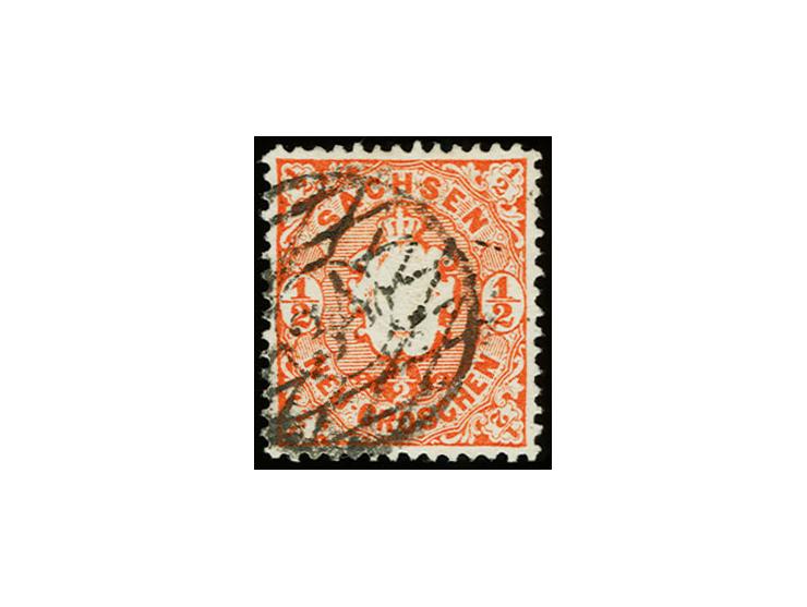 "34" CRIMMITSCHAU, sauber auf Wappen ½ Ngr. rotorange, einwandfrei, Fotoattest Rismondo BPP