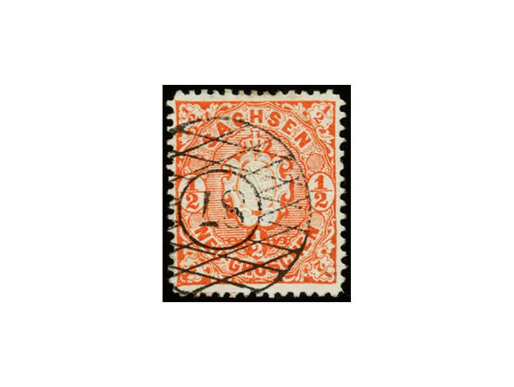"87" EHRENFRIEDERSDORF, klar auf Wappen ½ Ngr. orange, selten