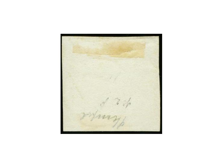 3 Kr. auf gelb, allseits breitrandig und farbfrisch mit sauber aufgesetztem Distributionsstempel "D2 25/10" von Ludwigsburg, 