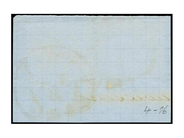 1 Gr. karmin im senkrechten Paar mit Hufeisenstempel "COELN 14/1 71" (Spalink Nr. 4-16) auf Briefstück, Pracht
