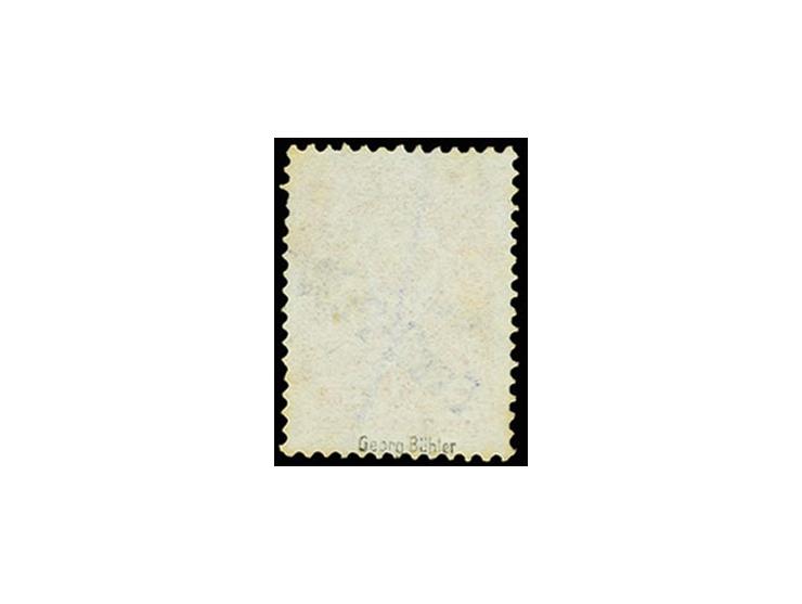 1 k. orange, used with pencil strokes, only a few perforation tips slightly brown, otherwise fine, one of the great rarities 