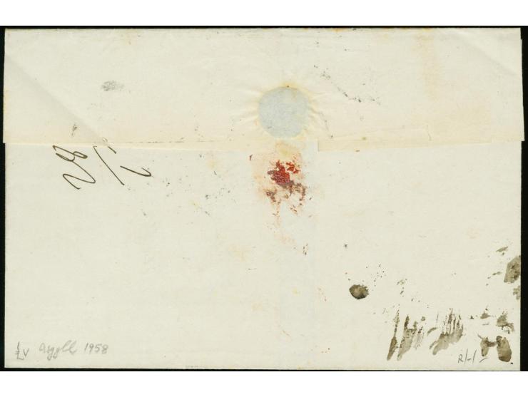 1862/70, Napoléon 30 c., two copies, tied by British numeral "722" to lettersheet with adjacent "SOUTHAMPTON FRANCE MB DE 22 