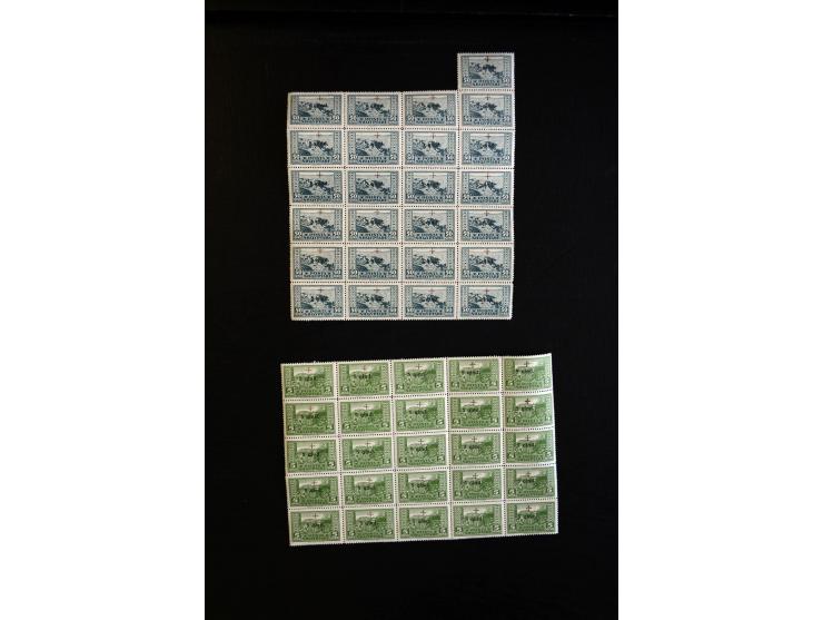 1924, Rotes Kreuz 5-50 Q., 25 kpl. Sätze in Bogenteilen, postfrisch, Pracht (Mi.-Nr. 96-99; Mi. 2.500,-)