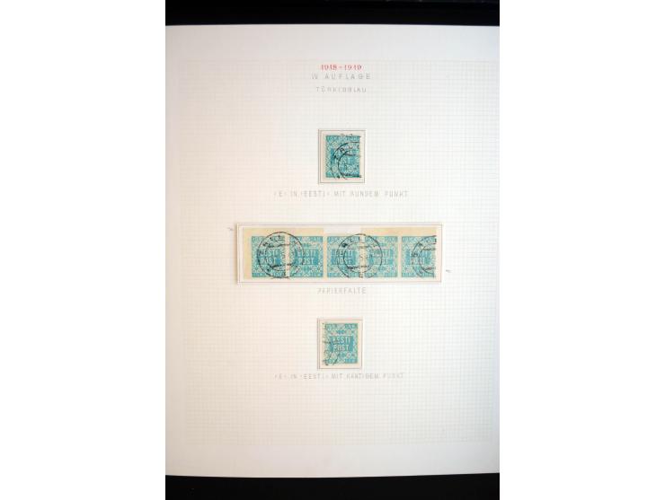 1918/19, Blumenmuster, sehr interesssante Spezialsammlung Mi.-Nr. 1-4 in 3 Bänden, aus dem Nachlass von Votele Org, dem Autor
