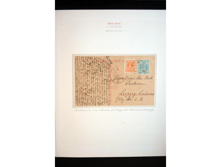 1918/19, Blumenmuster, sehr interesssante Spezialsammlung Mi.-Nr. 1-4 in 3 Bänden, aus dem Nachlass von Votele Org, dem Autor