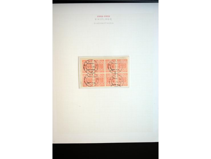 1918/19, Blumenmuster, sehr interesssante Spezialsammlung Mi.-Nr. 1-4 in 3 Bänden, aus dem Nachlass von Votele Org, dem Autor