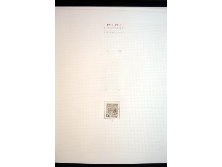 1918/19, Blumenmuster, sehr interesssante Spezialsammlung Mi.-Nr. 1-4 in 3 Bänden, aus dem Nachlass von Votele Org, dem Autor