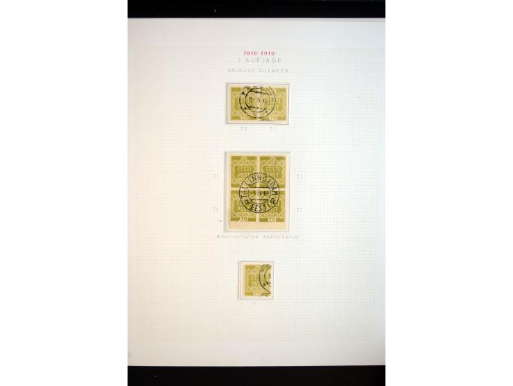 1918/19, Blumenmuster, sehr interesssante Spezialsammlung Mi.-Nr. 1-4 in 3 Bänden, aus dem Nachlass von Votele Org, dem Autor