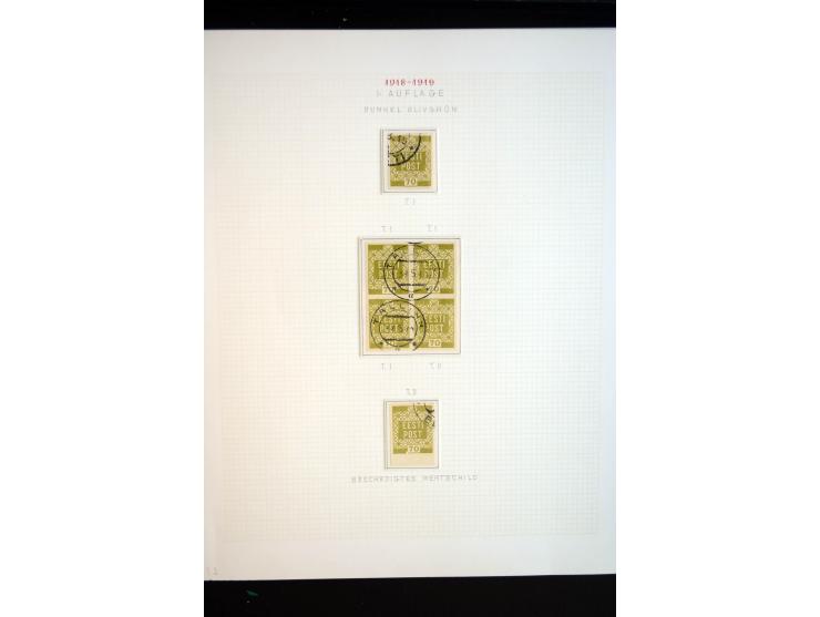 1918/19, Blumenmuster, sehr interesssante Spezialsammlung Mi.-Nr. 1-4 in 3 Bänden, aus dem Nachlass von Votele Org, dem Autor