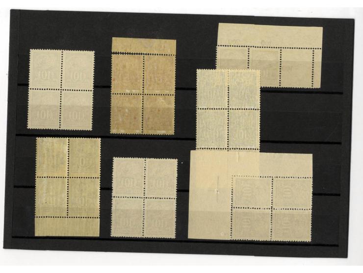 1936/40, Weberin/Schmied, sehr schöne, meist postfrische Partie Viererblocks ex Mi.-Nr. 32-73A/B, differenziert nach den vers
