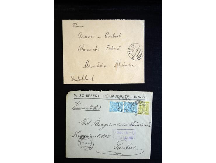 1918/23, hochinteressante Partie von über 100 Briefen aus der Korrespondenz der Druckerei Bergmann in Tartu dabei über 50 R-B