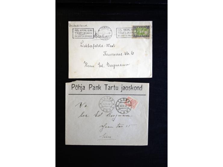 1918/23, hochinteressante Partie von über 100 Briefen aus der Korrespondenz der Druckerei Bergmann in Tartu dabei über 50 R-B