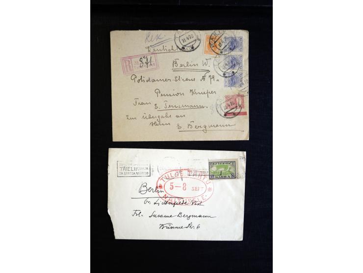 1918/23, hochinteressante Partie von über 100 Briefen aus der Korrespondenz der Druckerei Bergmann in Tartu dabei über 50 R-B