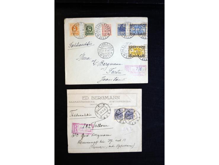 1918/23, hochinteressante Partie von über 100 Briefen aus der Korrespondenz der Druckerei Bergmann in Tartu dabei über 50 R-B