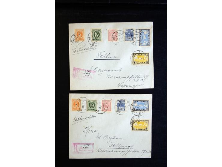 1918/23, hochinteressante Partie von über 100 Briefen aus der Korrespondenz der Druckerei Bergmann in Tartu dabei über 50 R-B