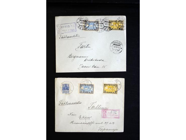 1918/23, hochinteressante Partie von über 100 Briefen aus der Korrespondenz der Druckerei Bergmann in Tartu dabei über 50 R-B