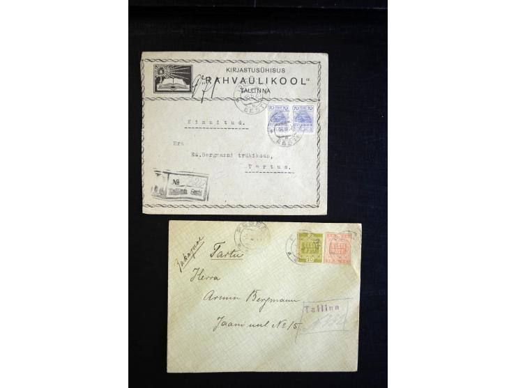 1918/23, hochinteressante Partie von über 100 Briefen aus der Korrespondenz der Druckerei Bergmann in Tartu dabei über 50 R-B