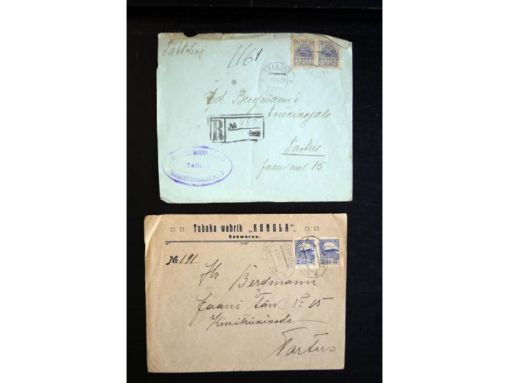 1918/23, hochinteressante Partie von über 100 Briefen aus der Korrespondenz der Druckerei Bergmann in Tartu dabei über 50 R-B