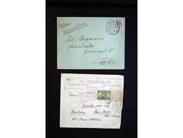 1918/23, hochinteressante Partie von über 100 Briefen aus der Korrespondenz der Druckerei Bergmann in Tartu dabei über 50 R-B