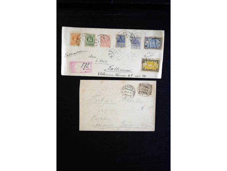 1918/23, hochinteressante Partie von über 100 Briefen aus der Korrespondenz der Druckerei Bergmann in Tartu dabei über 50 R-B