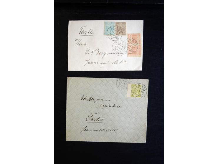 1918/23, hochinteressante Partie von über 100 Briefen aus der Korrespondenz der Druckerei Bergmann in Tartu dabei über 50 R-B