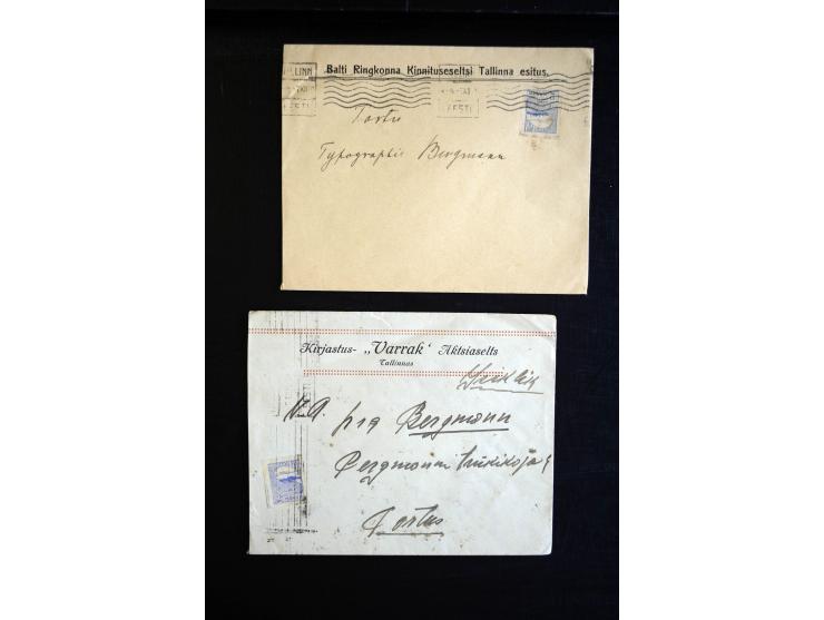 1918/23, hochinteressante Partie von über 100 Briefen aus der Korrespondenz der Druckerei Bergmann in Tartu dabei über 50 R-B