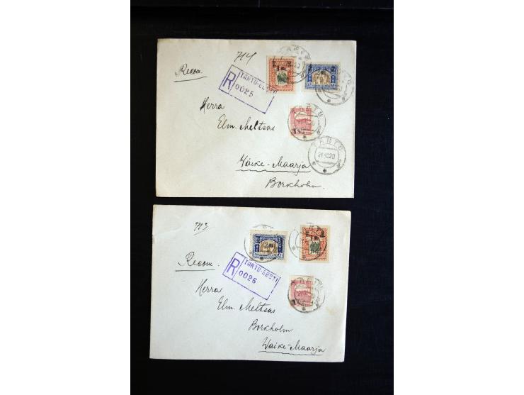 1918/23, hochinteressante Partie von über 100 Briefen aus der Korrespondenz der Druckerei Bergmann in Tartu dabei über 50 R-B