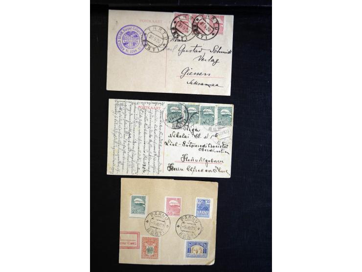 1918/23, hochinteressante Partie von über 100 Briefen aus der Korrespondenz der Druckerei Bergmann in Tartu dabei über 50 R-B