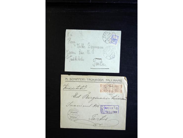 1918/23, hochinteressante Partie von über 100 Briefen aus der Korrespondenz der Druckerei Bergmann in Tartu dabei über 50 R-B