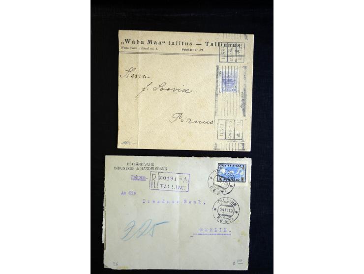 1918/23, hochinteressante Partie von über 100 Briefen aus der Korrespondenz der Druckerei Bergmann in Tartu dabei über 50 R-B