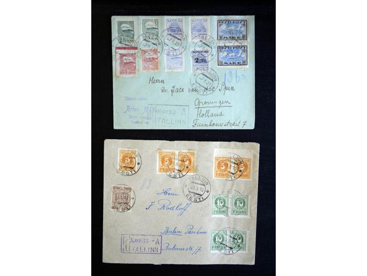 1918/23, hochinteressante Partie von über 100 Briefen aus der Korrespondenz der Druckerei Bergmann in Tartu dabei über 50 R-B