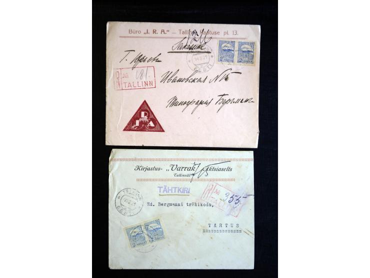 1918/23, hochinteressante Partie von über 100 Briefen aus der Korrespondenz der Druckerei Bergmann in Tartu dabei über 50 R-B