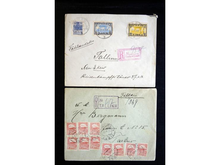 1918/23, hochinteressante Partie von über 100 Briefen aus der Korrespondenz der Druckerei Bergmann in Tartu dabei über 50 R-B