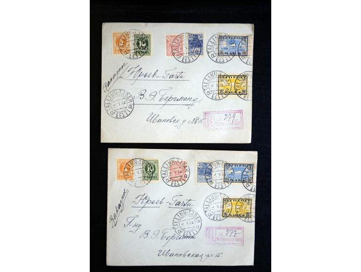 1918/23, hochinteressante Partie von über 100 Briefen aus der Korrespondenz der Druckerei Bergmann in Tartu dabei über 50 R-B