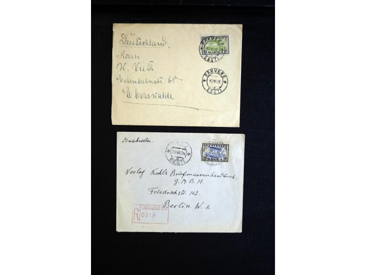 1918/23, hochinteressante Partie von über 100 Briefen aus der Korrespondenz der Druckerei Bergmann in Tartu dabei über 50 R-B