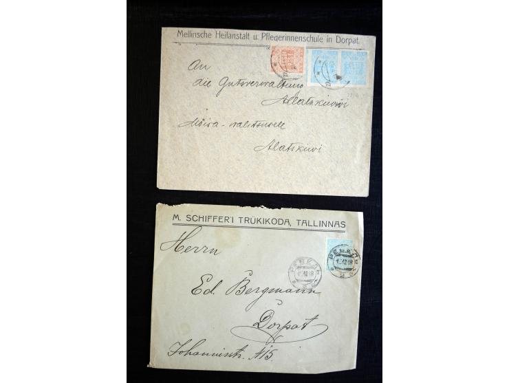 1918/23, hochinteressante Partie von über 100 Briefen aus der Korrespondenz der Druckerei Bergmann in Tartu dabei über 50 R-B