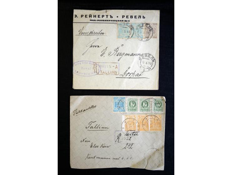 1918/23, hochinteressante Partie von über 100 Briefen aus der Korrespondenz der Druckerei Bergmann in Tartu dabei über 50 R-B