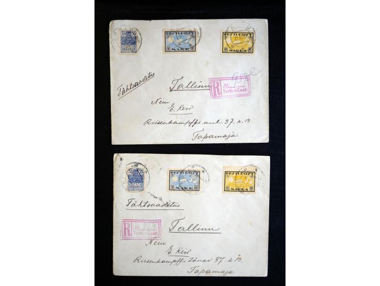 1918/23, hochinteressante Partie von über 100 Briefen aus der Korrespondenz der Druckerei Bergmann in Tartu dabei über 50 R-B