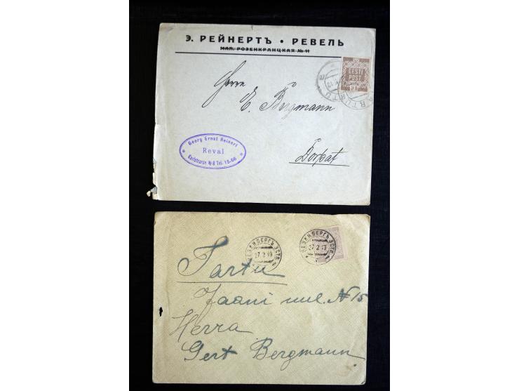 1918/23, hochinteressante Partie von über 100 Briefen aus der Korrespondenz der Druckerei Bergmann in Tartu dabei über 50 R-B