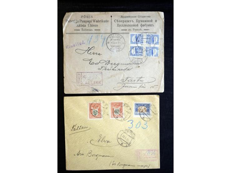 1918/23, hochinteressante Partie von über 100 Briefen aus der Korrespondenz der Druckerei Bergmann in Tartu dabei über 50 R-B
