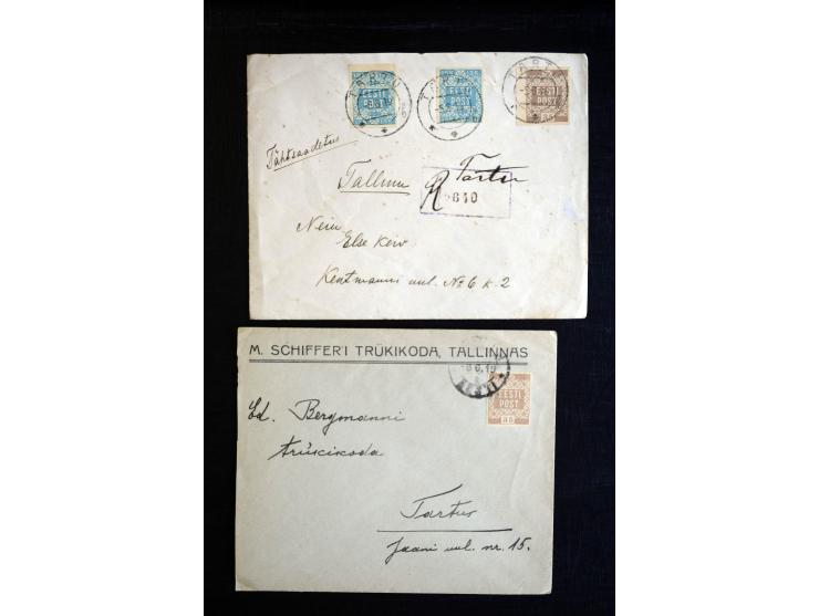 1918/23, hochinteressante Partie von über 100 Briefen aus der Korrespondenz der Druckerei Bergmann in Tartu dabei über 50 R-B