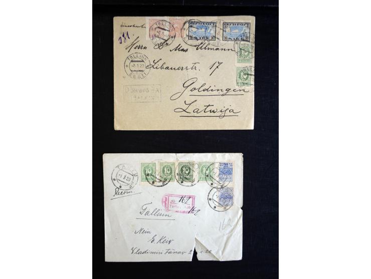 1918/23, hochinteressante Partie von über 100 Briefen aus der Korrespondenz der Druckerei Bergmann in Tartu dabei über 50 R-B