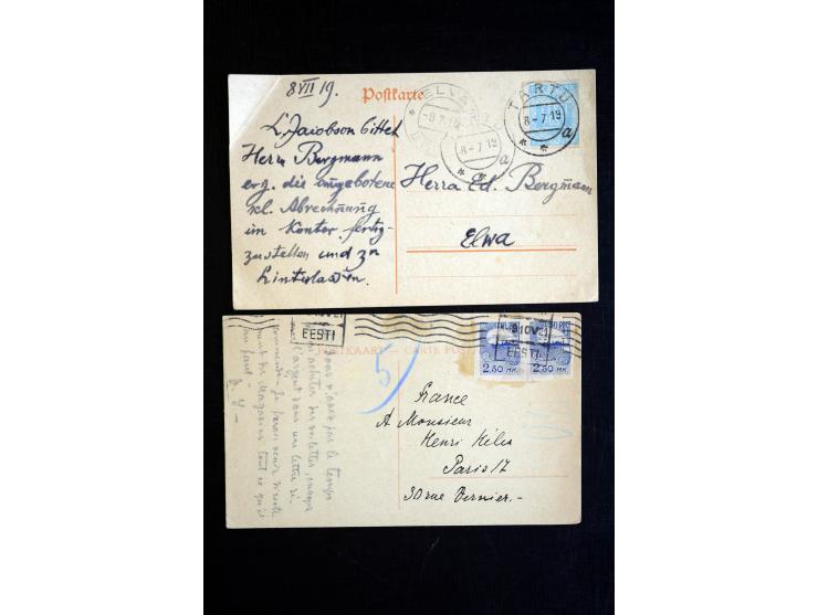 1918/23, hochinteressante Partie von über 100 Briefen aus der Korrespondenz der Druckerei Bergmann in Tartu dabei über 50 R-B