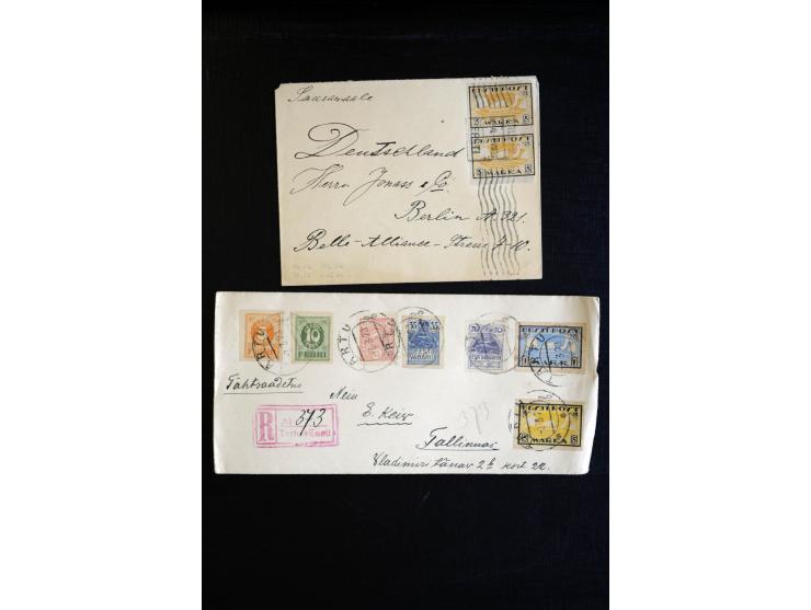 1918/23, hochinteressante Partie von über 100 Briefen aus der Korrespondenz der Druckerei Bergmann in Tartu dabei über 50 R-B