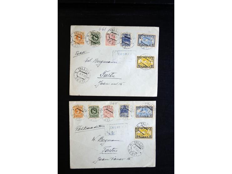 1918/23, hochinteressante Partie von über 100 Briefen aus der Korrespondenz der Druckerei Bergmann in Tartu dabei über 50 R-B