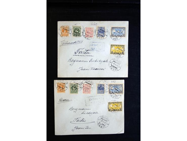 1918/23, hochinteressante Partie von über 100 Briefen aus der Korrespondenz der Druckerei Bergmann in Tartu dabei über 50 R-B