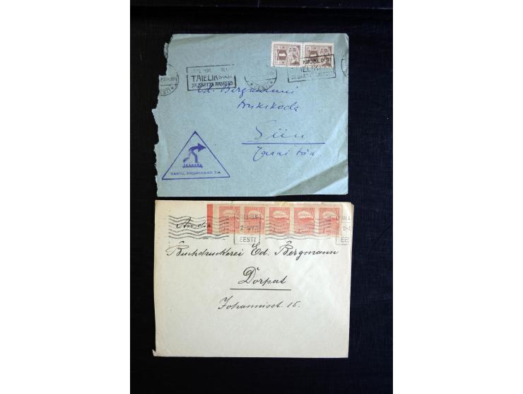 1918/23, hochinteressante Partie von über 100 Briefen aus der Korrespondenz der Druckerei Bergmann in Tartu dabei über 50 R-B