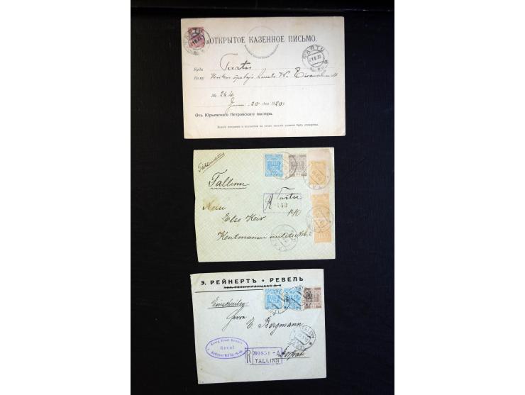 1919/40, sehr interessante Partie von über 20 Briefen und Karten, dabei 10 R-Briefe, bessere Frankaturen ex Mi.-Nr. 1-4 sowie