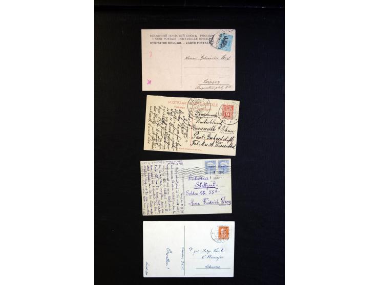 1919/40, sehr interessante Partie von über 20 Briefen und Karten, dabei 10 R-Briefe, bessere Frankaturen ex Mi.-Nr. 1-4 sowie