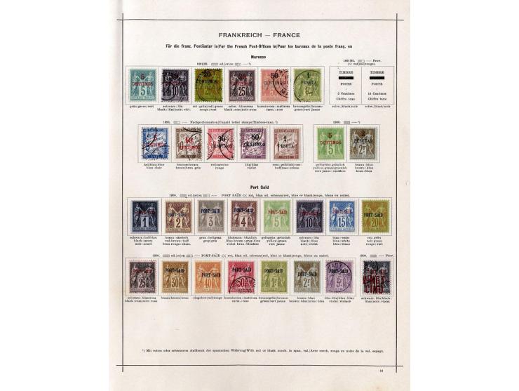 1849/1917 (ca.), ungebrauchte und gestempelte alte Sammlung mit u.a. Mi.-Nr. 135 ungebraucht, schönem Teil Auslandspostämter 